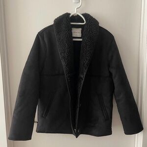 Aritzia Wilfred Suede Shearling Jacket size XS
